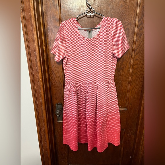 Lularoe pink checkered ombré dress size XL - Picture 1 of 1